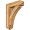 Ekena Millwork Thorton Arts and Crafts Rough Sawn Bracket w/ Offset Brace, Western Red Cedar, 8"W x 28"D x 36"H BKT0806X28X36THR03RWR - alternate 1
